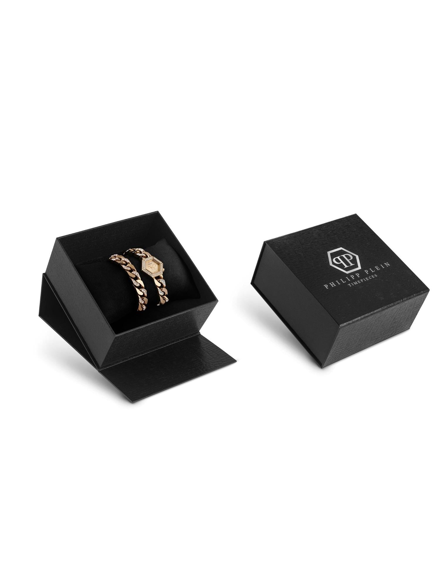 Philipp Plein Women 28 mm Size Gold Dial Analog Watch PWWBA0523