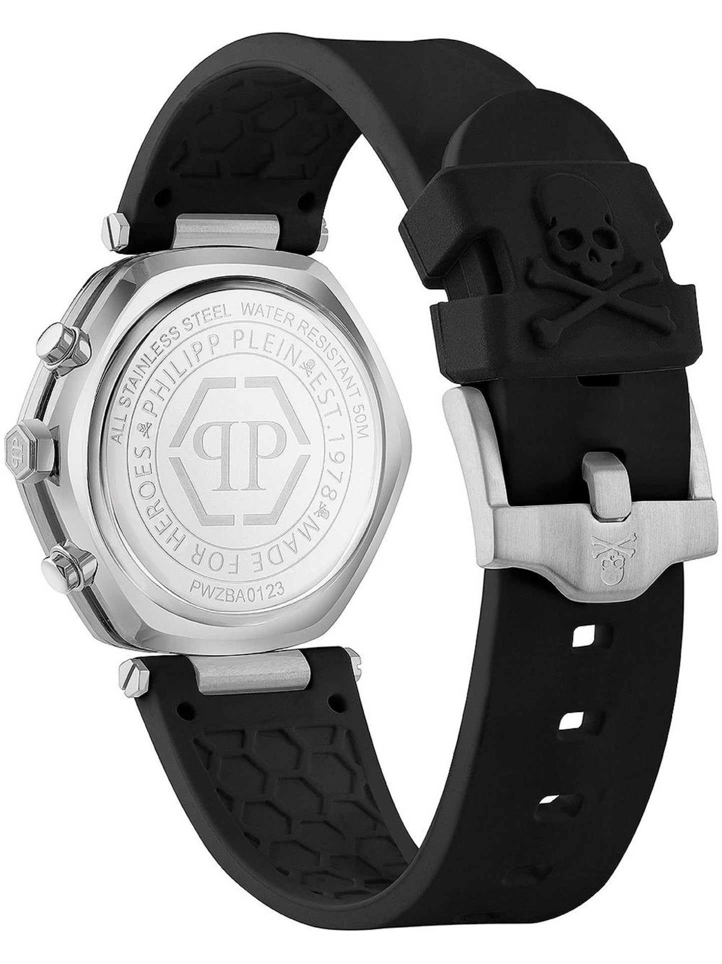 Philipp Plein Men 42 mm Size Silver Dial Analog Watch - PWZBA0123