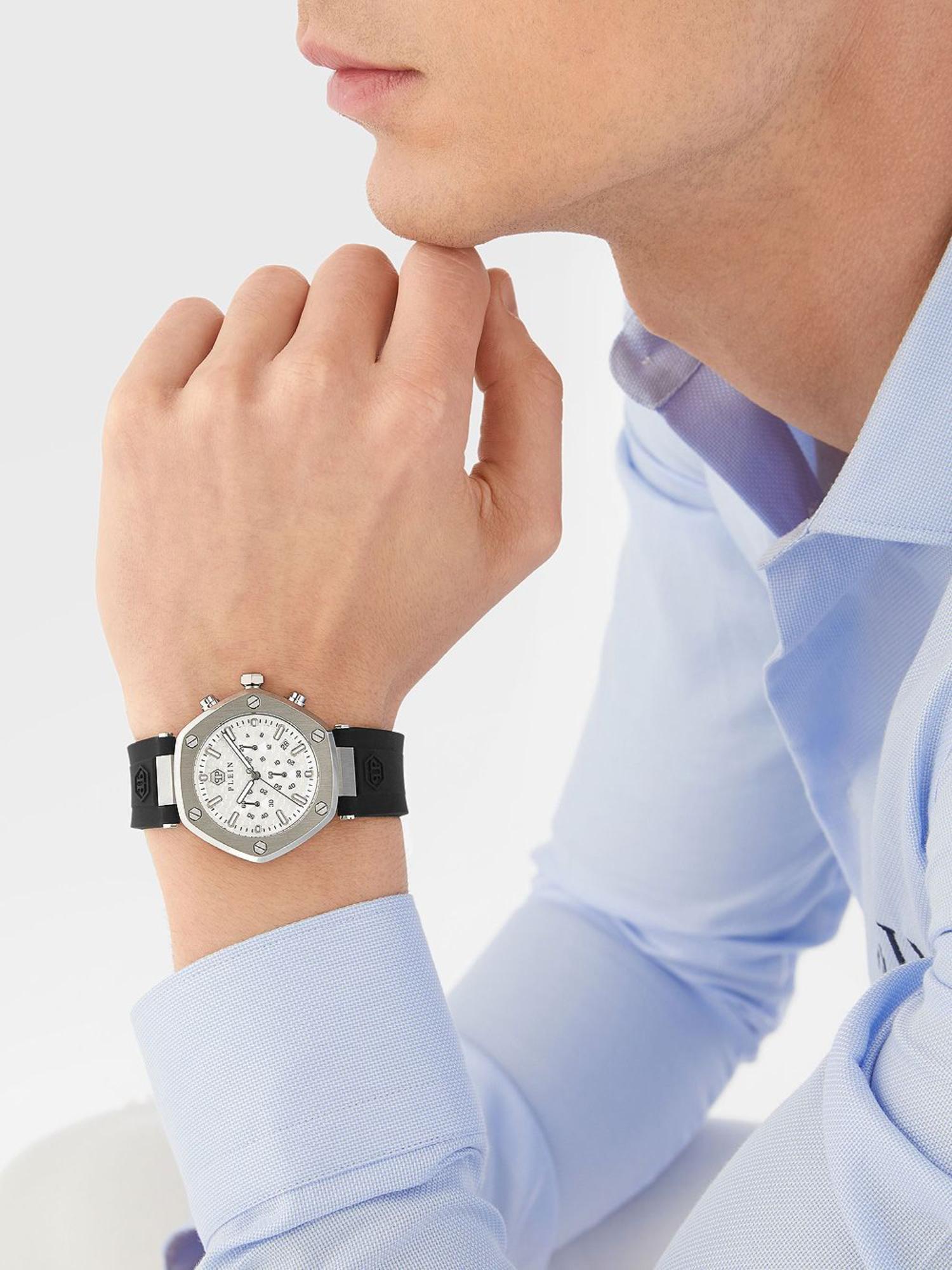 Philipp Plein Men 42 mm Size Silver Dial Analog Watch PWZBA0123