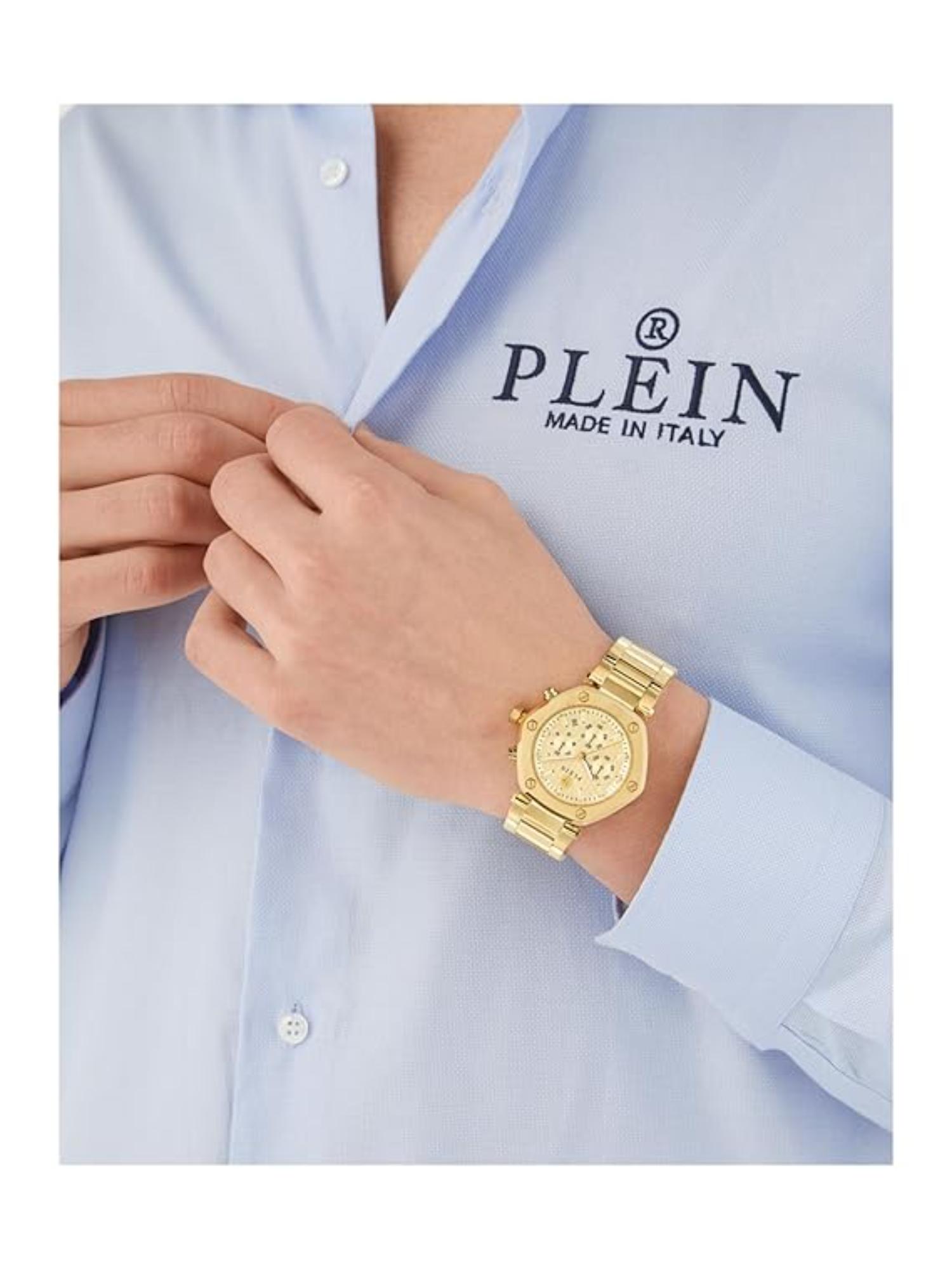 Philipp Plein Men 42 mm Size Gold Dial Analog Watch PWZBA0523