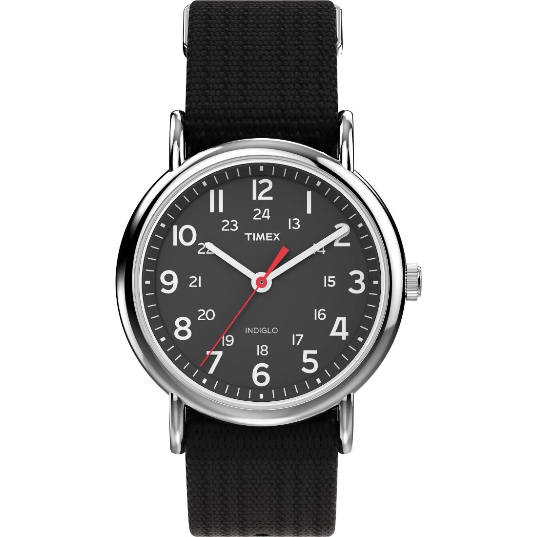 Timex Weekender 38 mm Black Dial Unisex Analog Watch- T2N647