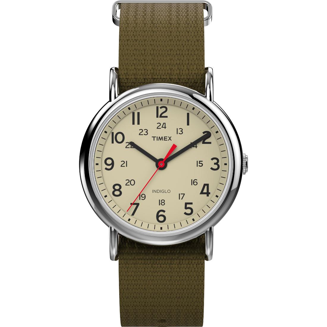 Timex Weekender 38 mm Cream Dial Unisex Analog Watch- T2N651