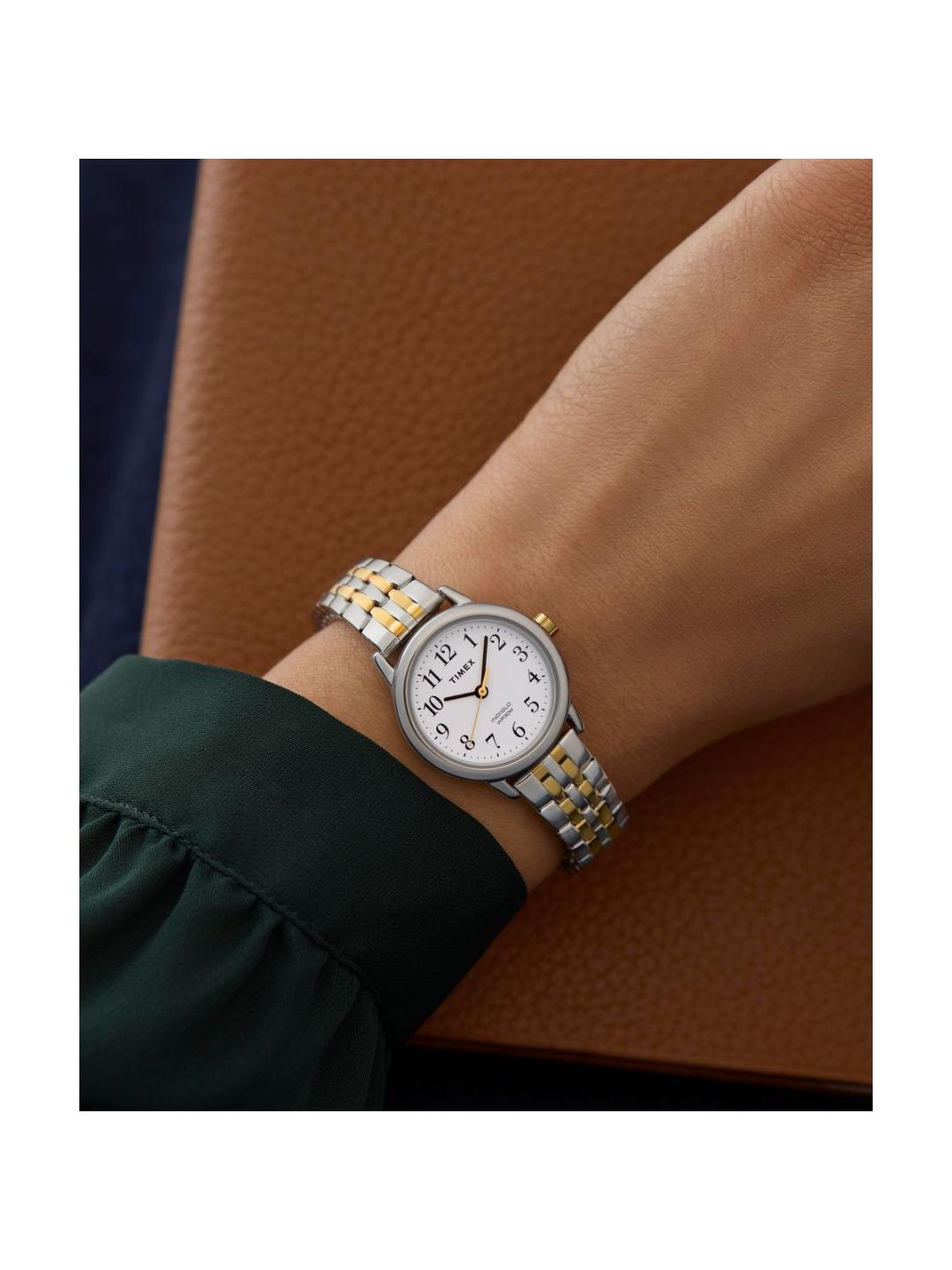 Timex Easy Reader 25 mm White Dial Women Analog Watch T2P298