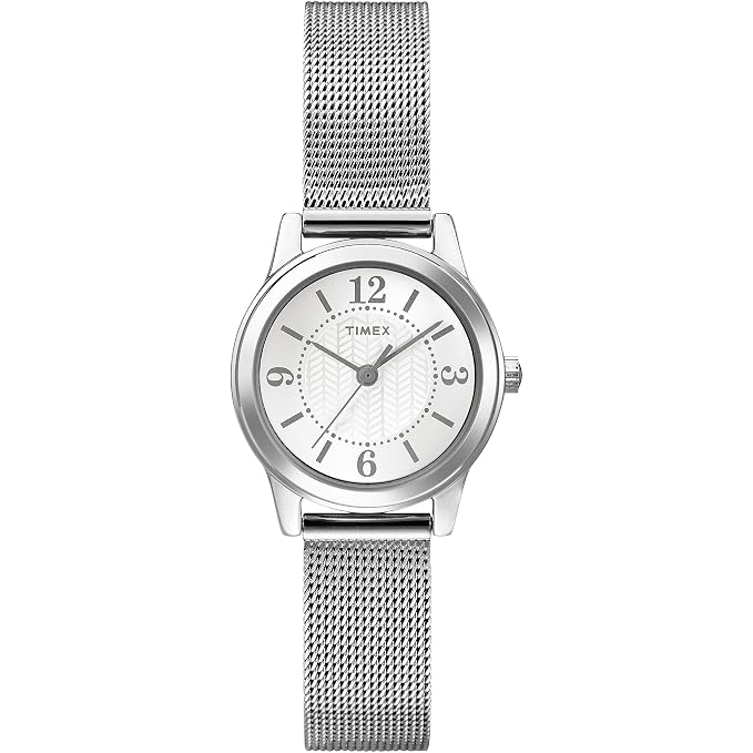 Timex Stainless Steel Women's Main Street Modern Minis Silver-Tone Analog Watch T2P4579J