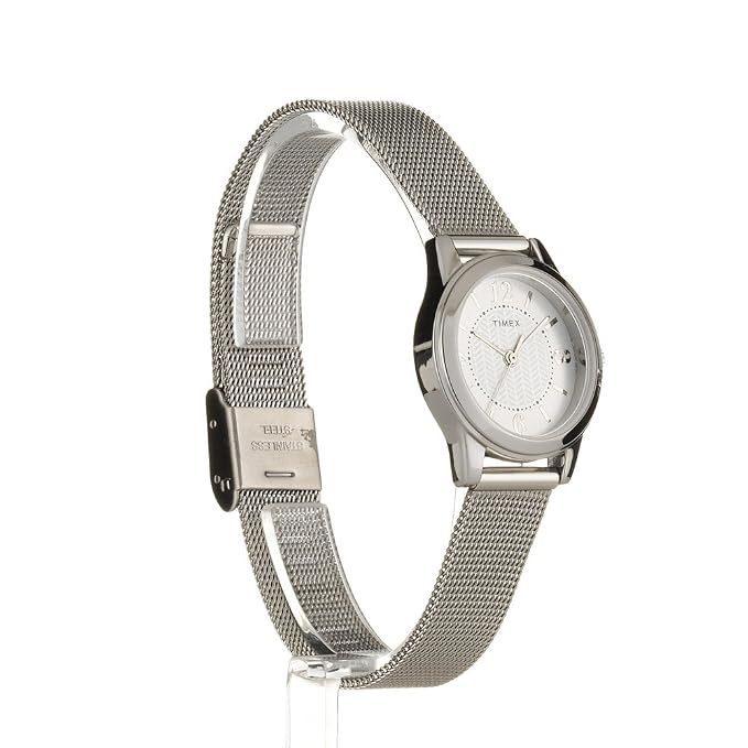 Timex Stainless Steel Women's Main Street Modern Minis Silver-Tone Analog Watch T2P4579J