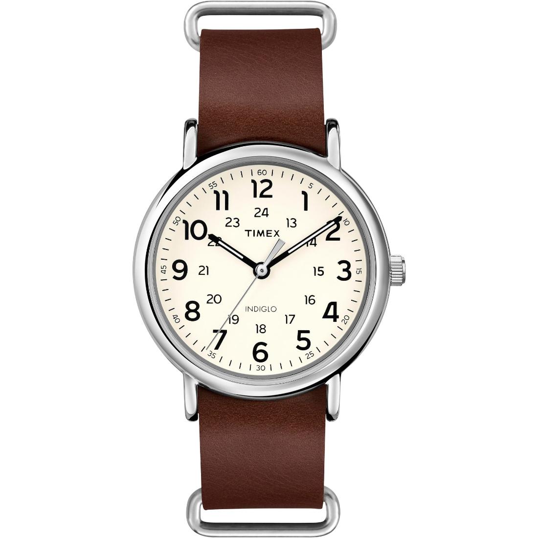Timex Men 40 mm Size Cream Dial Analog Watch T2P495