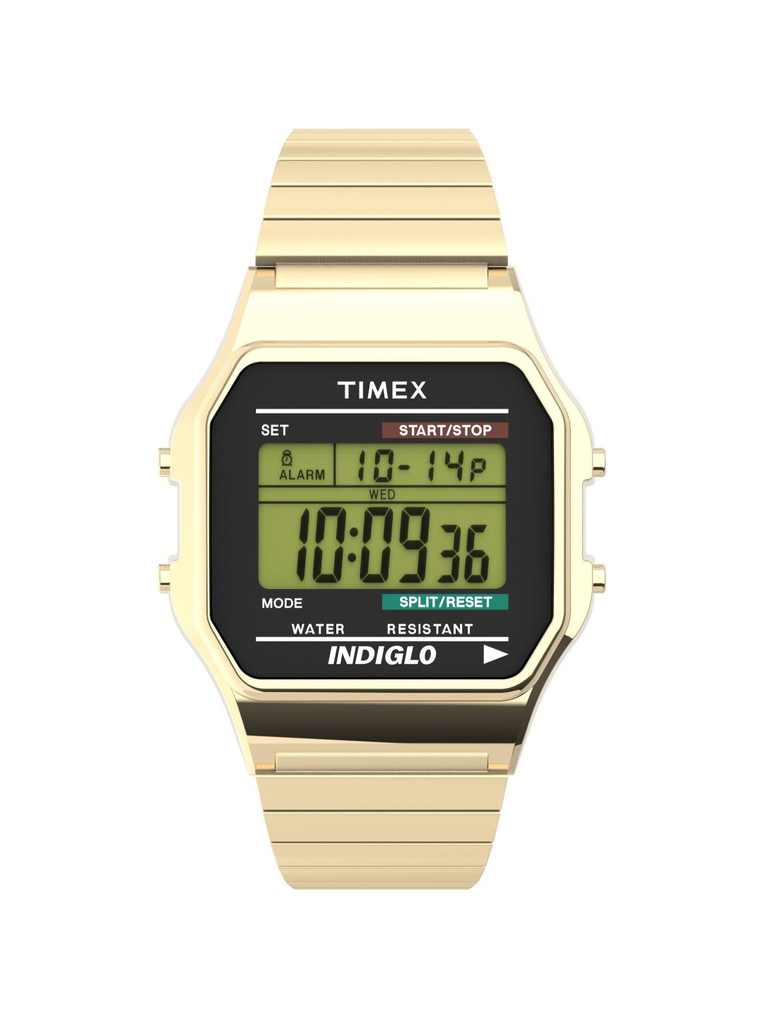 Timex Main Street 34 mm Gold Dial Men Digital Watch T78677