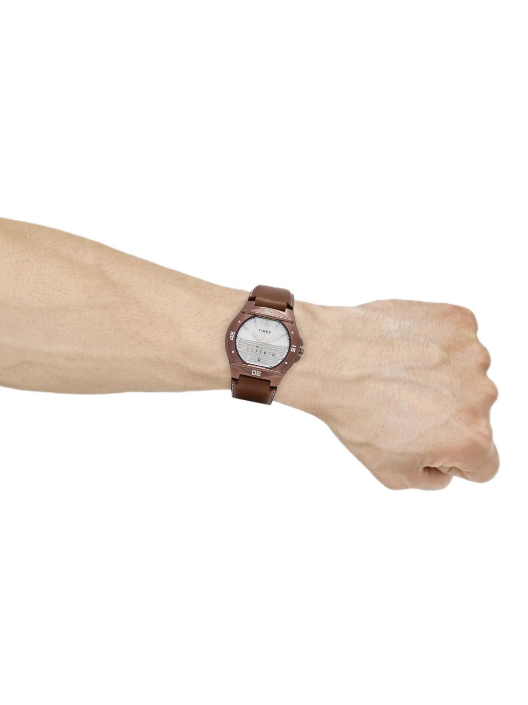 Timex Fashion 45mm Silver Dial Analog Men Watch TW000EL13
