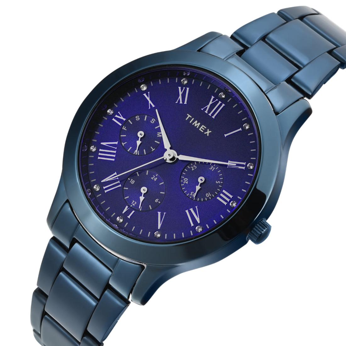 Timex Women Blue 36.5 mm Dial Analog Watch TW000Q819