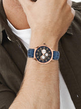 Timex Fashion 43mm Blue Dial Analog Men Watch TW000T310