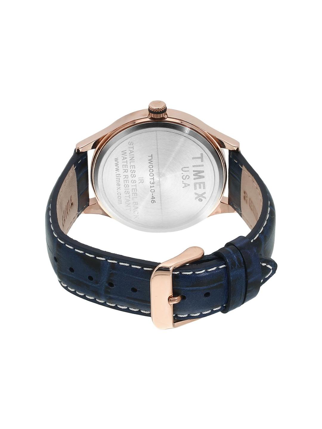 Timex Fashion 43mm Blue Dial Analog Men Watch TW000T310
