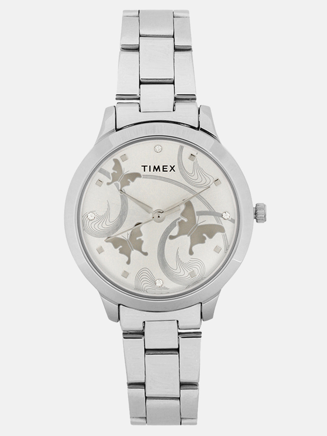 Timex 32 mm Silver Toned Dial Women Watch TW000T606