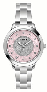 Timex 32 mm Pink Dial Women Analog Watch TW000T613