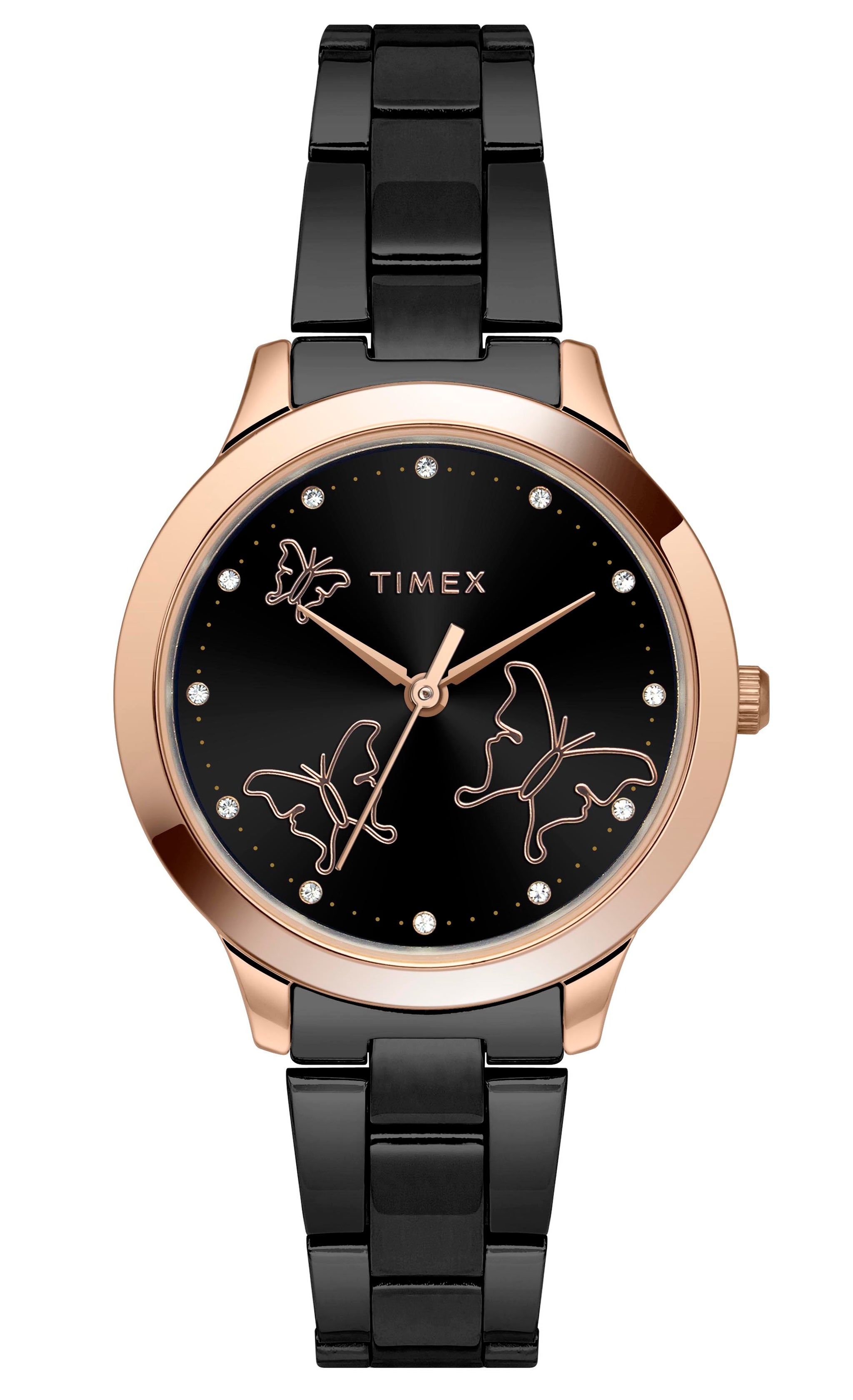 Timex 32 mm Black Dial Women Analog Watch TW000T630