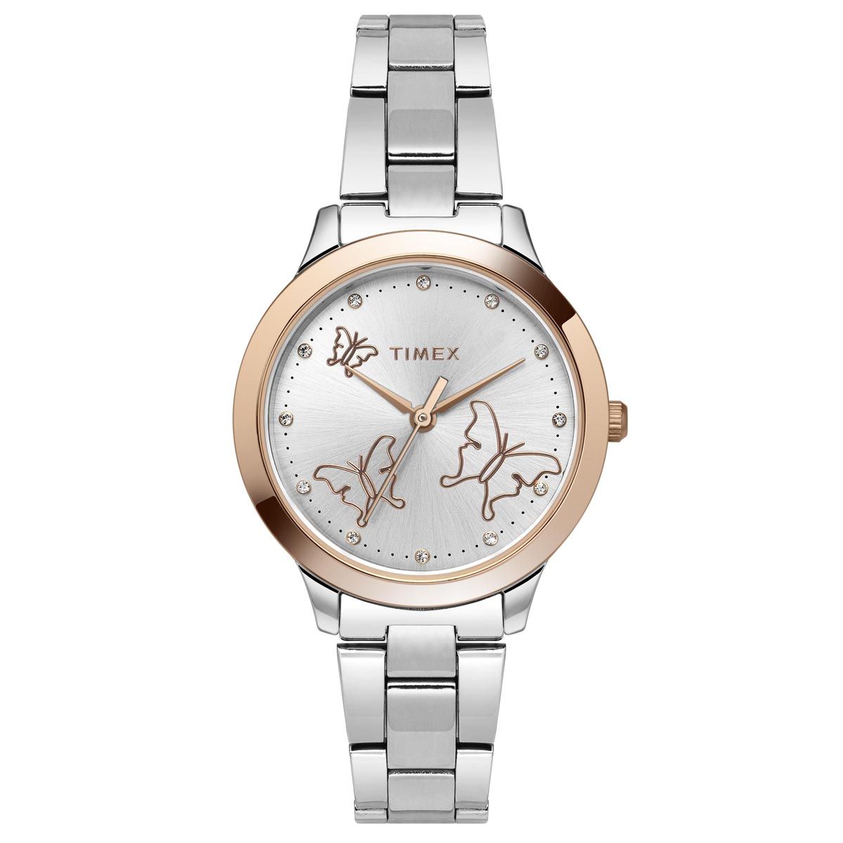 Timex 32 mm Analog Silver Dial Women Watch TW000T634
