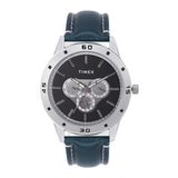 Timex watch with blue strap on a white background