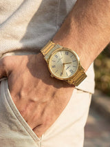 Timex Classics 44mm Champagne Dial Analog Men Watch TW000X106