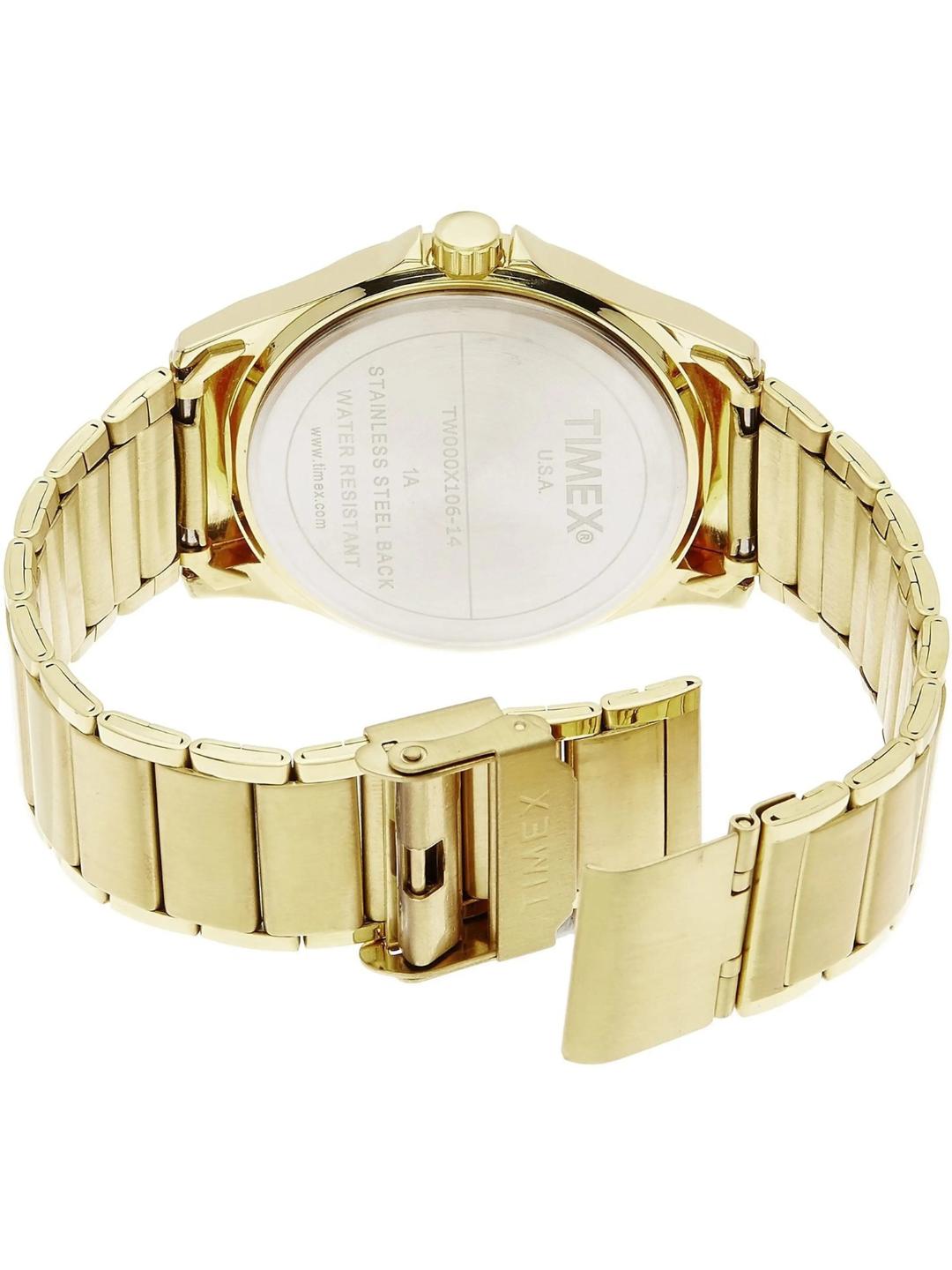 Timex Classics 44mm Champagne Dial Analog Men Watch TW000X106