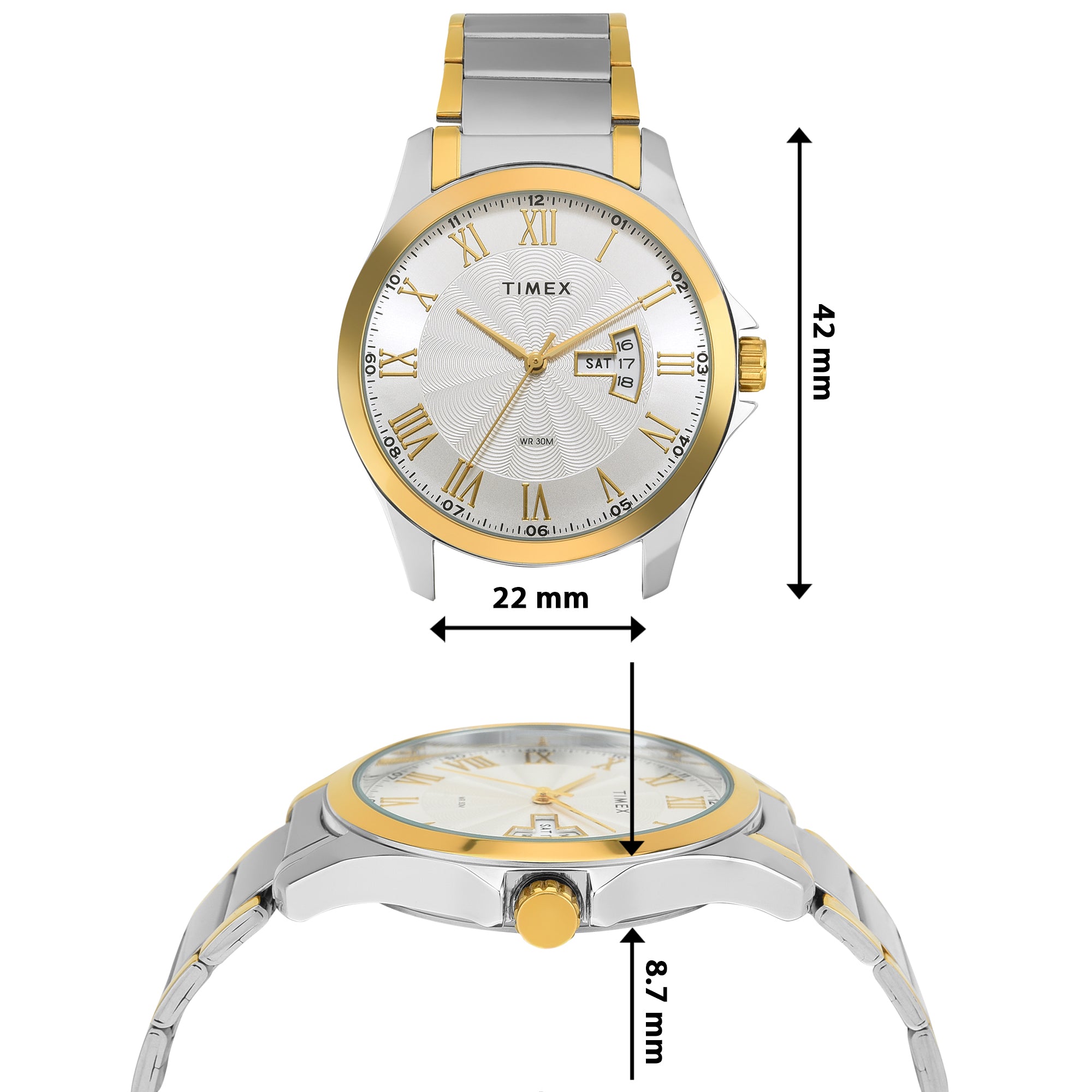 Timex 43 mm Silver Toned Dial Men Watch TW000X111