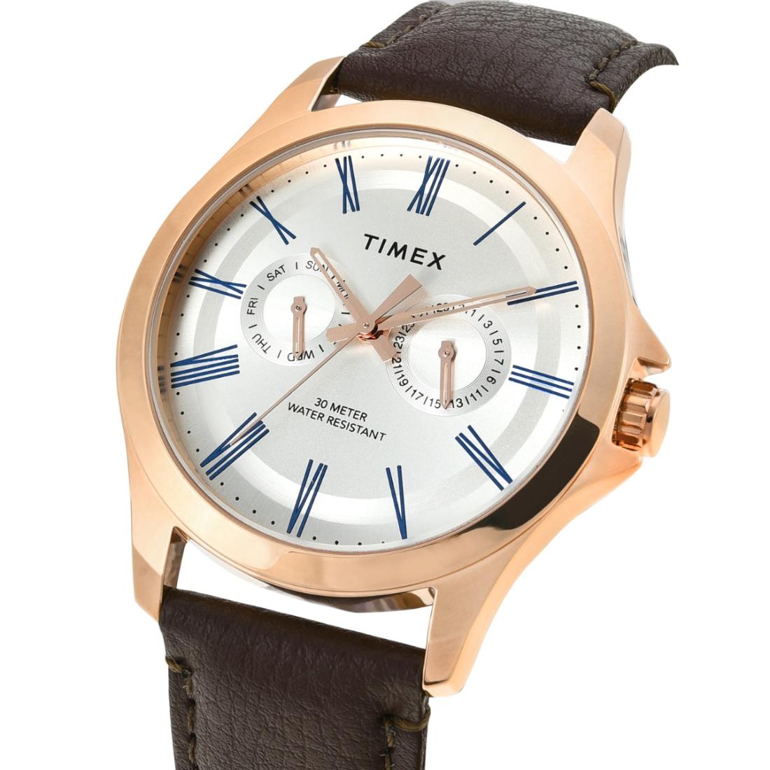 Timex Classics Men Silver 42 mm Dial Analog Watch TW000X128