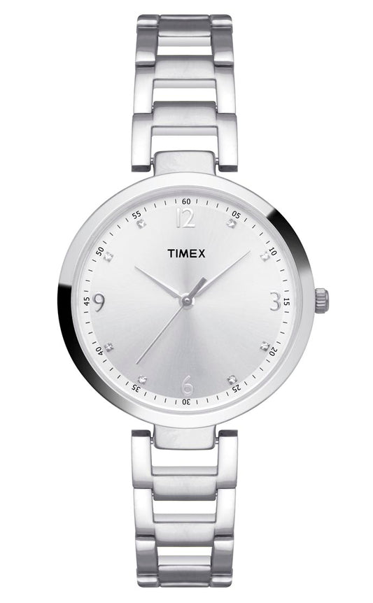 Timex Silver Dial Women Analog Watch - TW000X202
