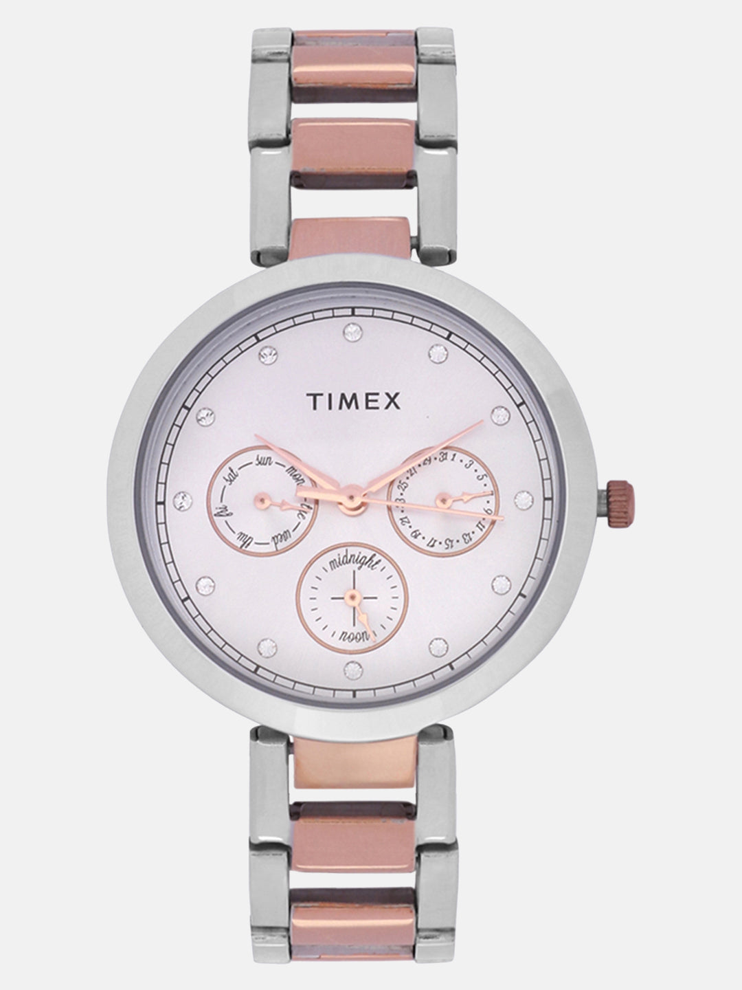 Timex Silver Dial Women Multifunction Watch - TW000X214
