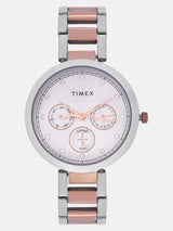 Timex 35 mm Silver Dial Women Multifunction Watch TW000X214