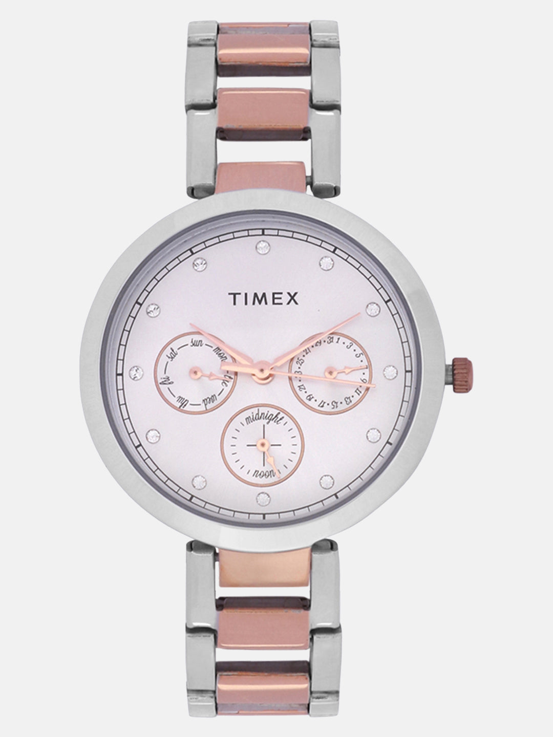 Timex 35 mm Silver Dial Women Multifunction Watch TW000X214