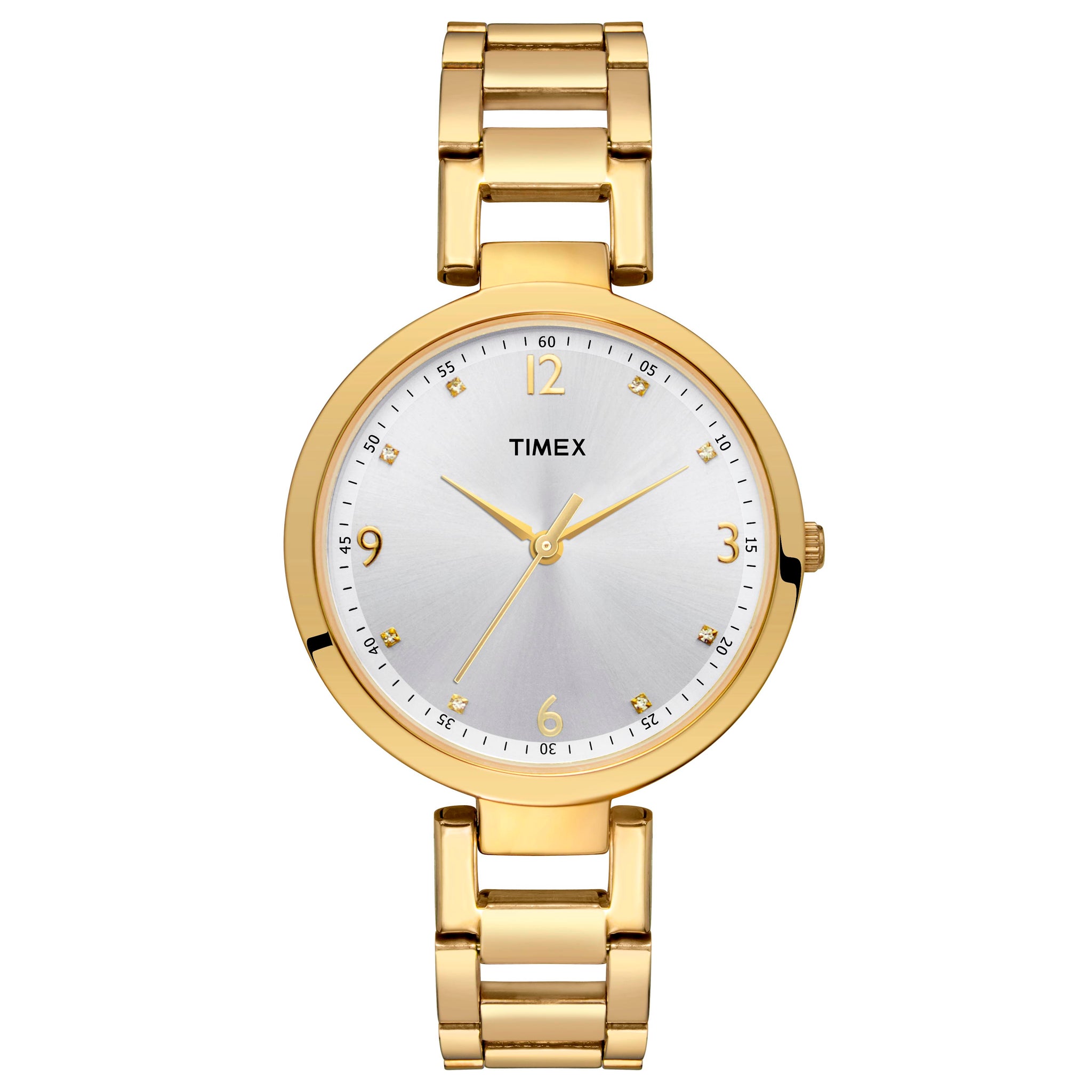 Timex 35 mm Silver Dial Women Analog Watch TW000X234