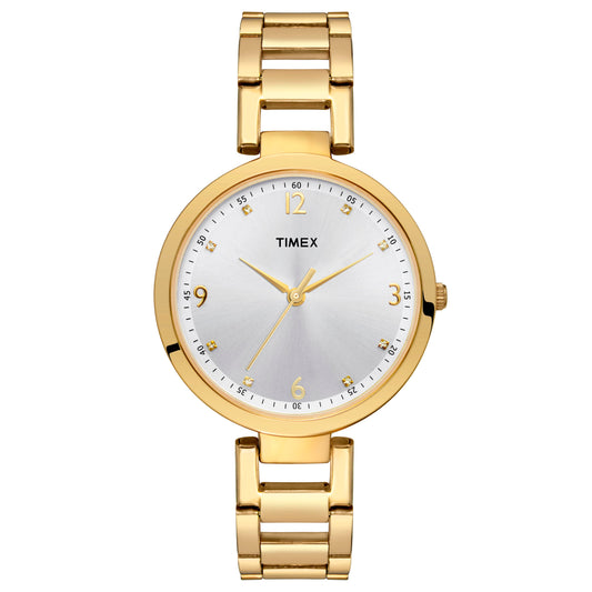 Timex Silver Dial Women Analog Watch - TW000X234