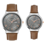Timex 32 mm Classics Grey Dial Analog Unisex Pair Watch TW00PR300