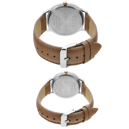 Timex Classics Grey Dial Analog Unisex Pair Watch - TW00PR300