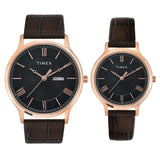 Timex 32 mm Classics Black Dial Analog Unisex Pair Watch TW00PR301
