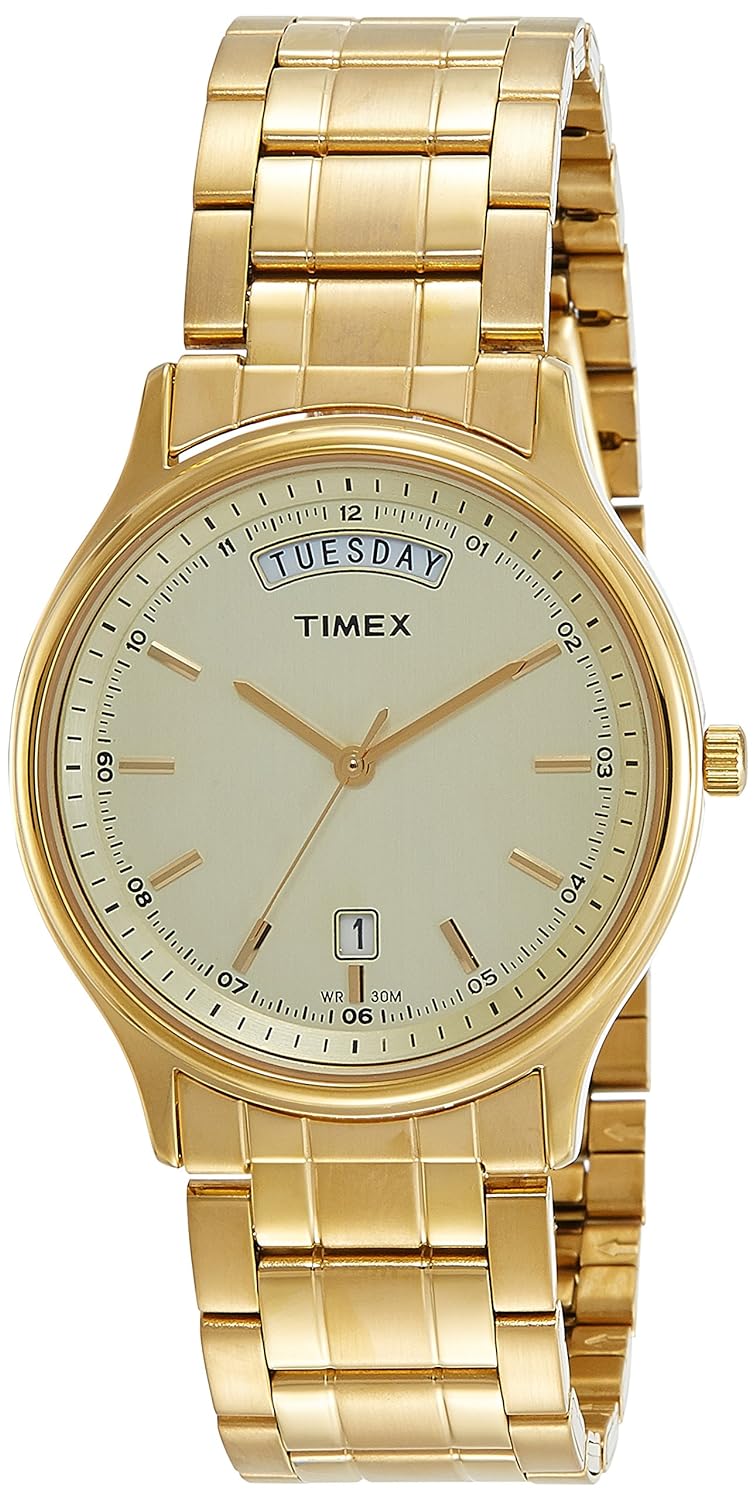 Timex 38 mm Beige Dial Men Analog Watch TW0TG5908