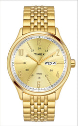 Timex 39 mm Gold Toned Dial Men Watch TW0TG6503