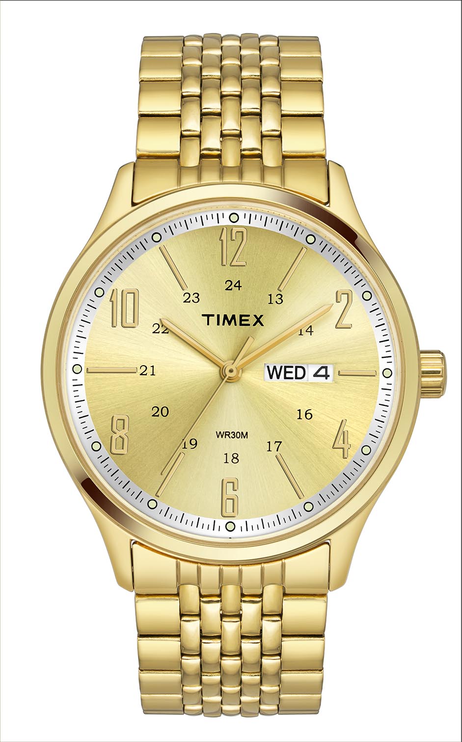 Timex 39 mm Gold Toned Dial Men Watch TW0TG6503