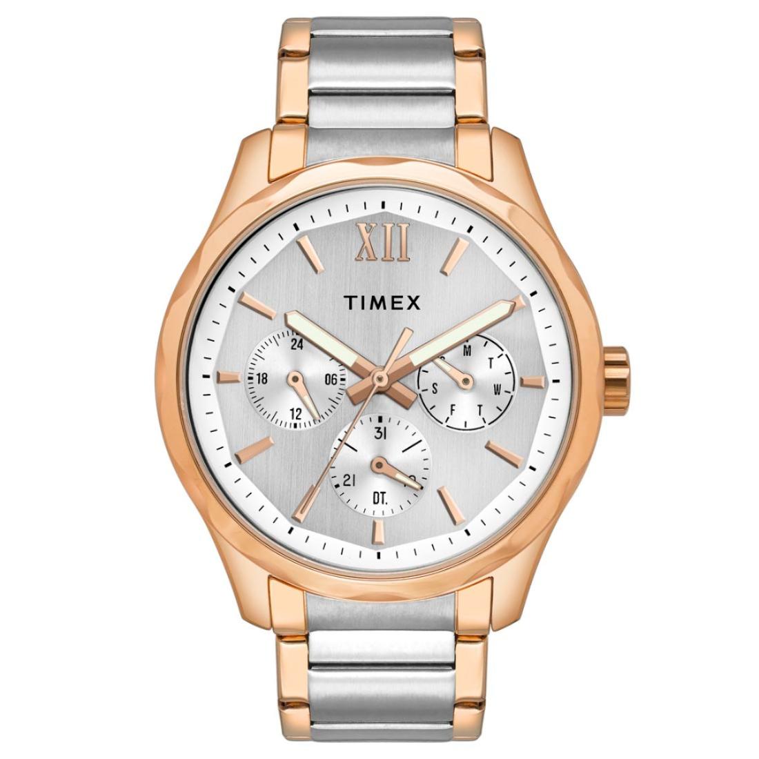 Timex Men 44 mm Silver Dial Analog Watch TW0TG7618