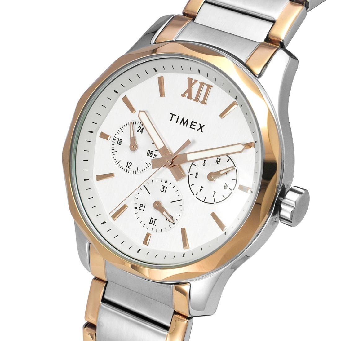 Timex Men 44 mm Silver Dial Analog Watch TW0TG7618