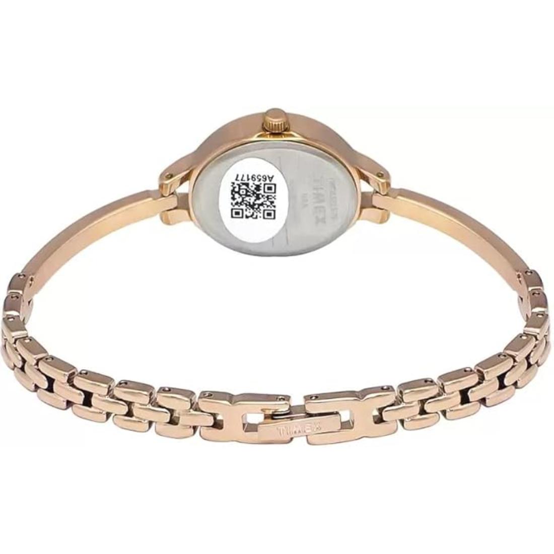Timex Women 21 mm Size Rose Gold Dial Analog Watch TW0TL9313