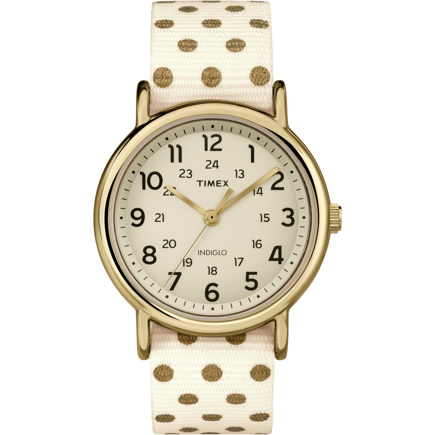 Timex Weekender 38 mm Cream Dial Women Watch- TW2P66100