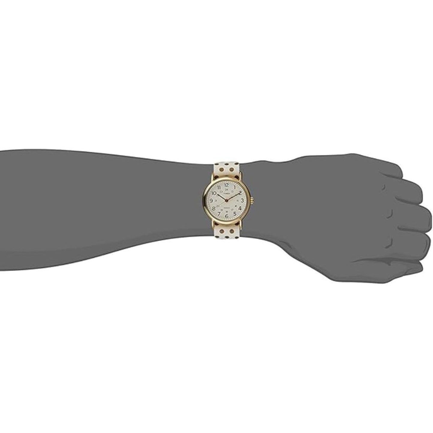 Timex Weekender 38 mm Cream Dial Women Watch- TW2P66100