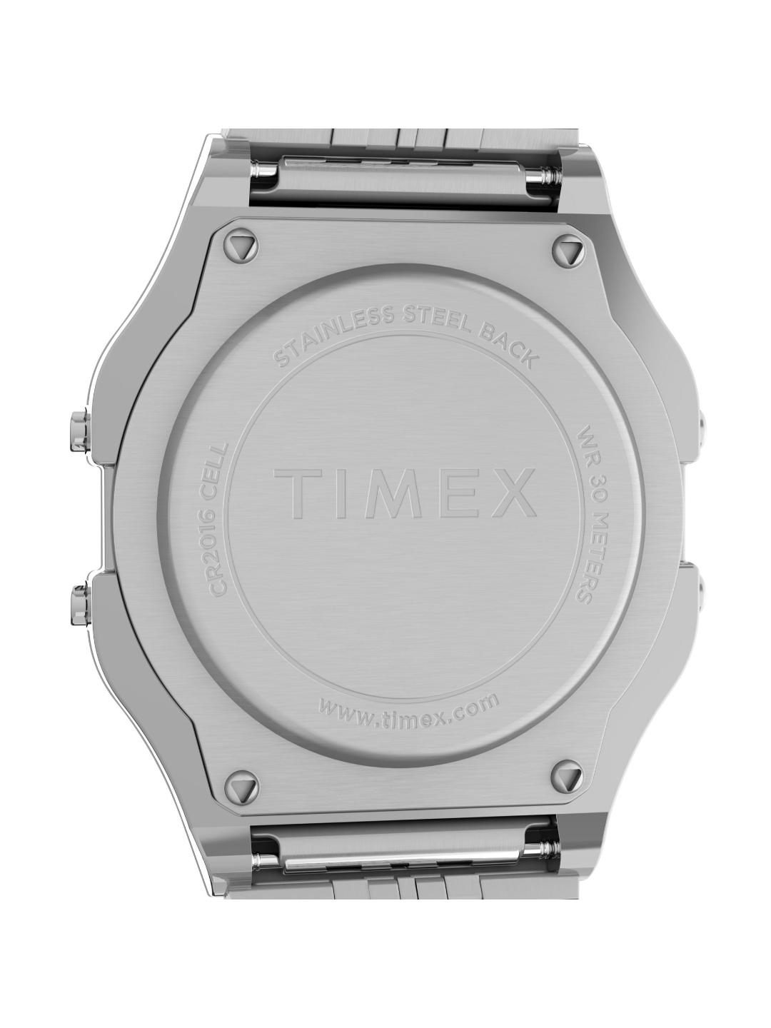 Timex 80 Unisex 34 mm Grey Dial Digital Watch TW2R79300