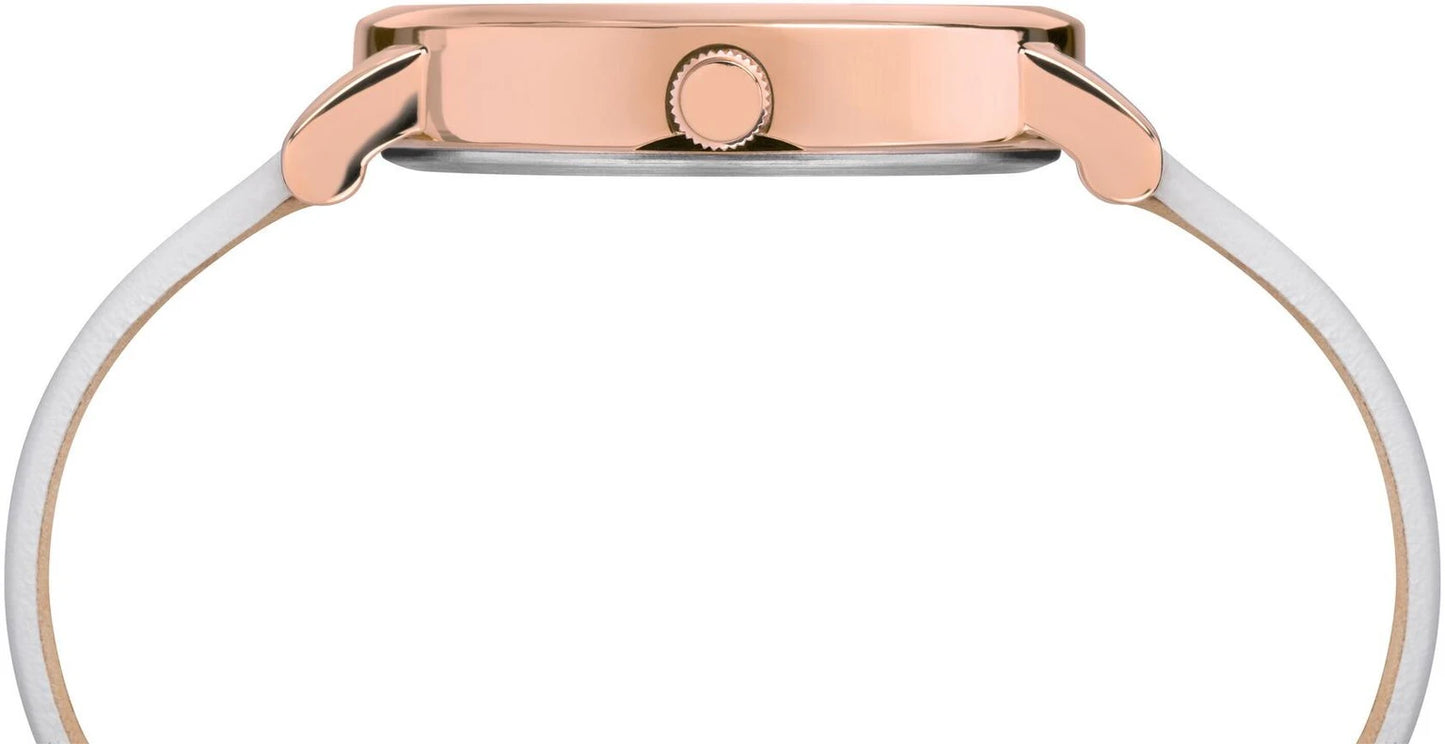 Timex Global Women's 38 mm Rose Gold Dial Case Leather Strap Function Watch TW2R95000