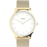 Timex 38 mm White Dial Analog Women Watch TW2T74100