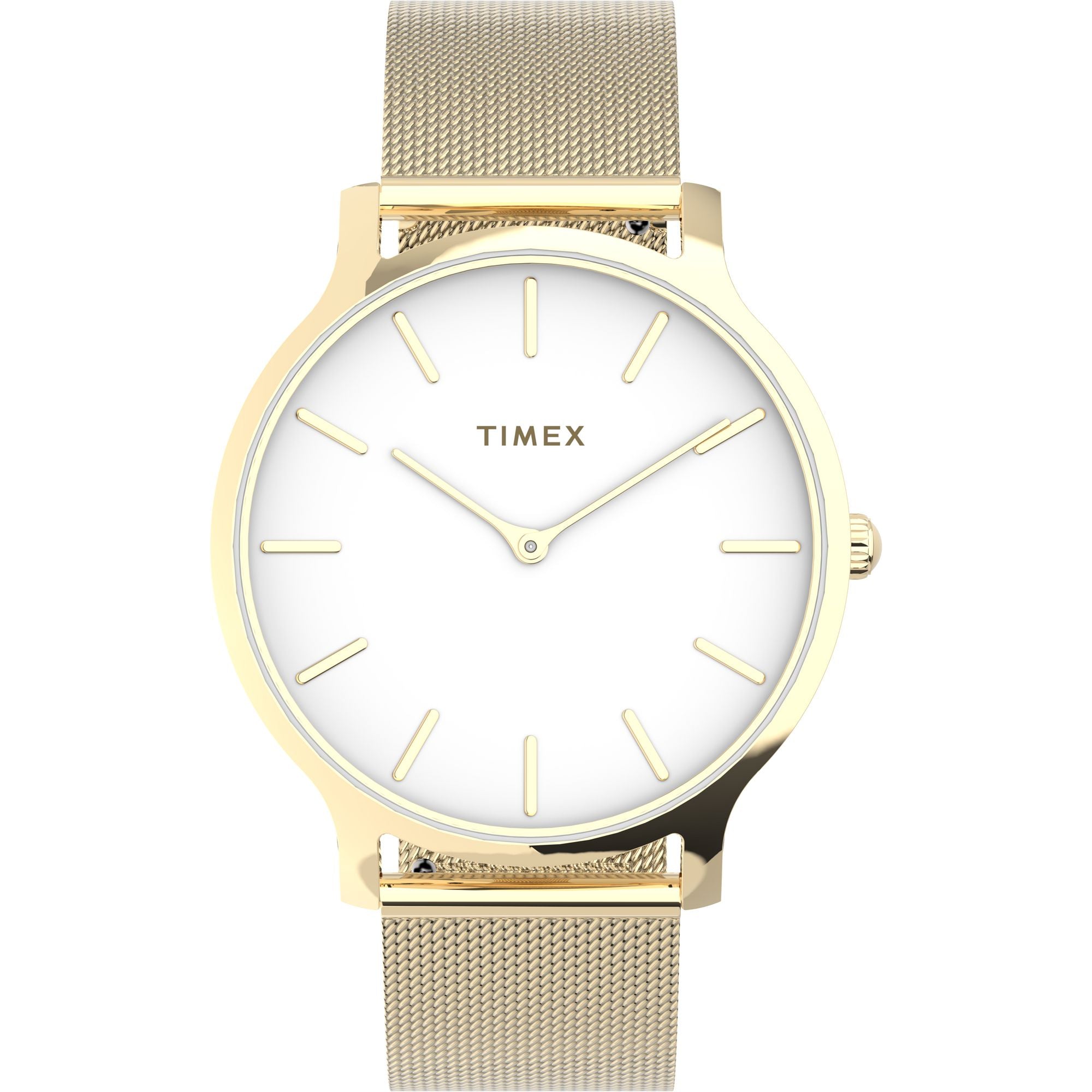 Timex 38 mm White Dial Analog Women Watch TW2T74100