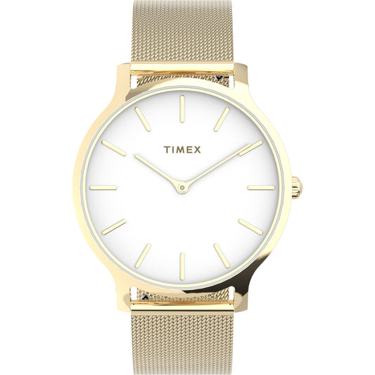 Timex White Dial Analog Women Watch - TW2T74100
