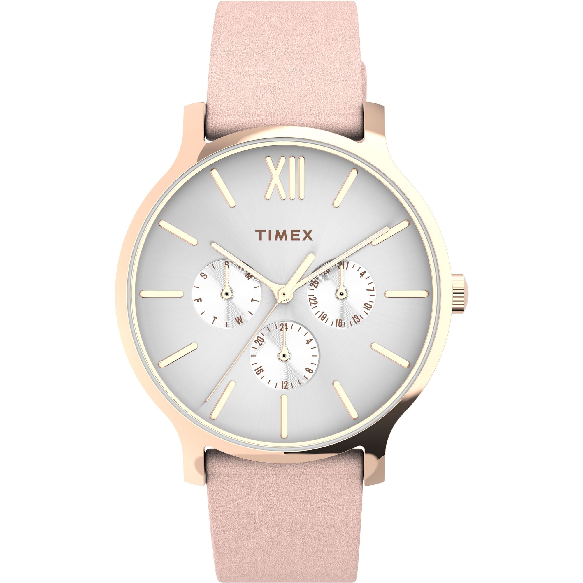 Timex 38 mm White Dial Analog Women Watch TW2T74300