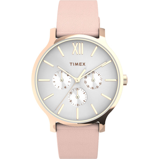 Timex White Dial Analog Women Watch - TW2T74300
