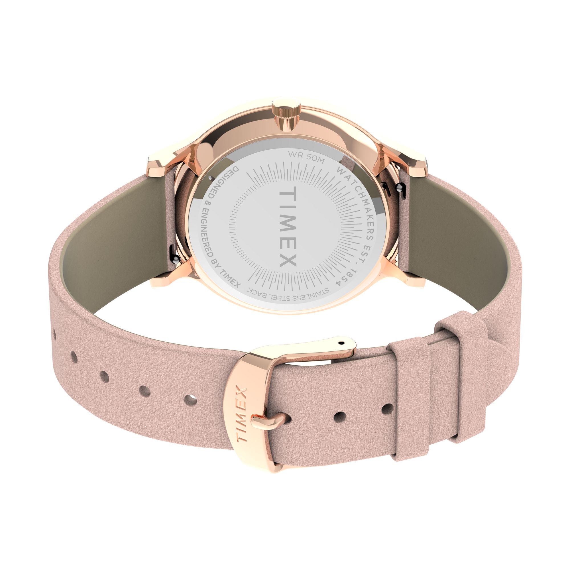 Timex 38 mm White Dial Analog Women Watch TW2T74300