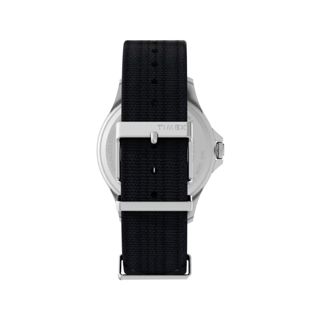 Timex Men 41 mm Size Navy Dial Fabric Strap Analog Watch TW2T75400